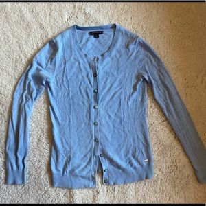 Baby blue Tommy Hilfiger button up sweater